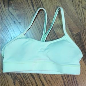 Lime green Lululemon sports bra
